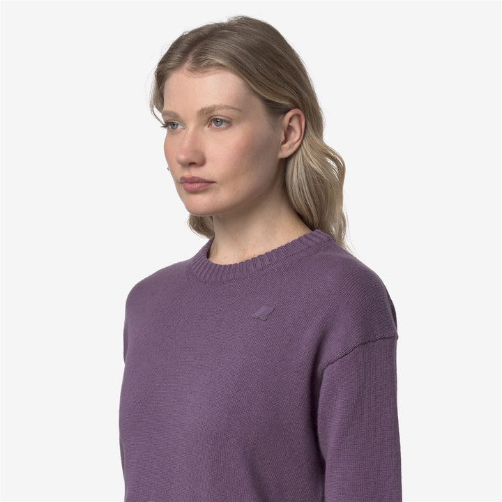 Violet Women's Cashmere Blend Crew Neck Sweater 2