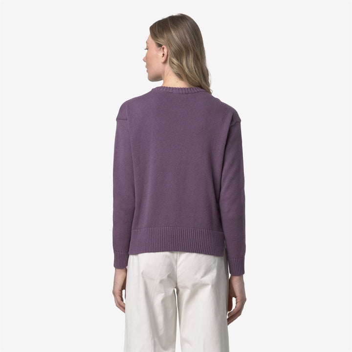 Violet Women's Cashmere Blend Crew Neck Sweater 5