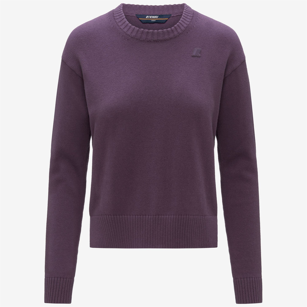 Knitwear_WOMAN_DOMITINE COTTON CASHMERE_Pull Over_Violet Dk - Commercial 1