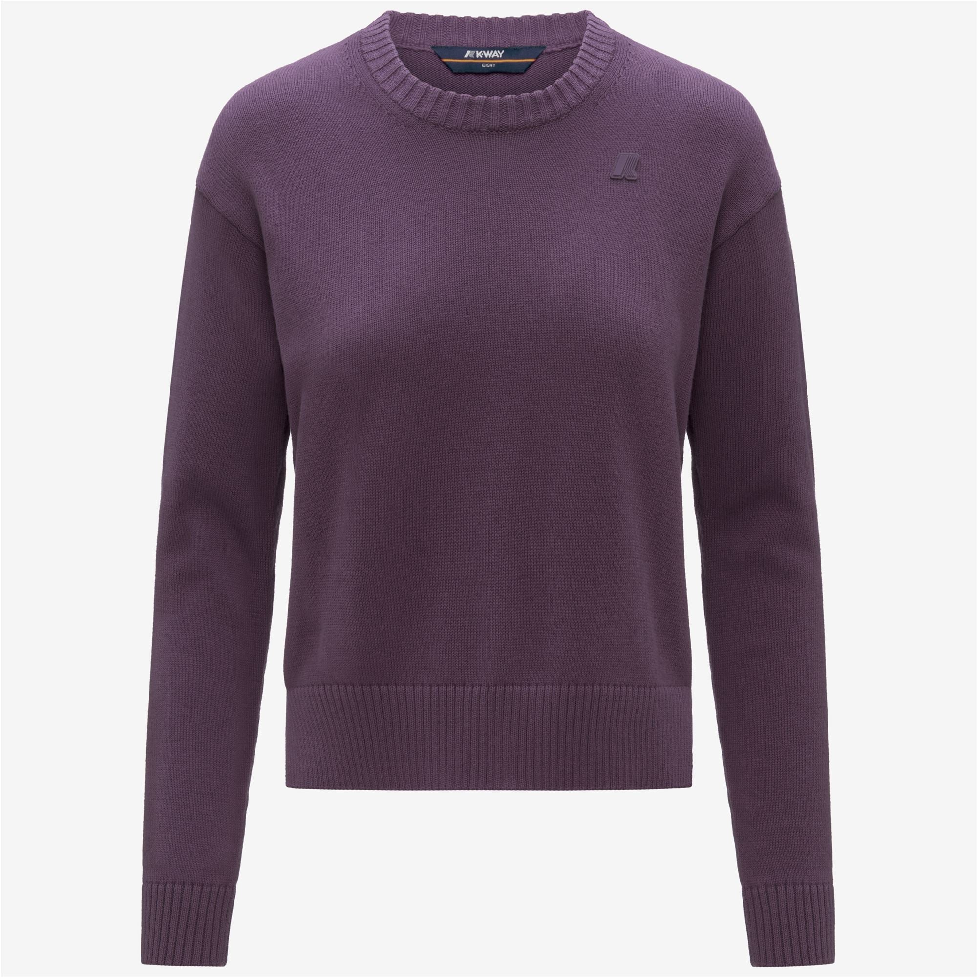 Knitwear_WOMAN_DOMITINE COTTON CASHMERE_Pull Over_Violet Dk - Commercial 1