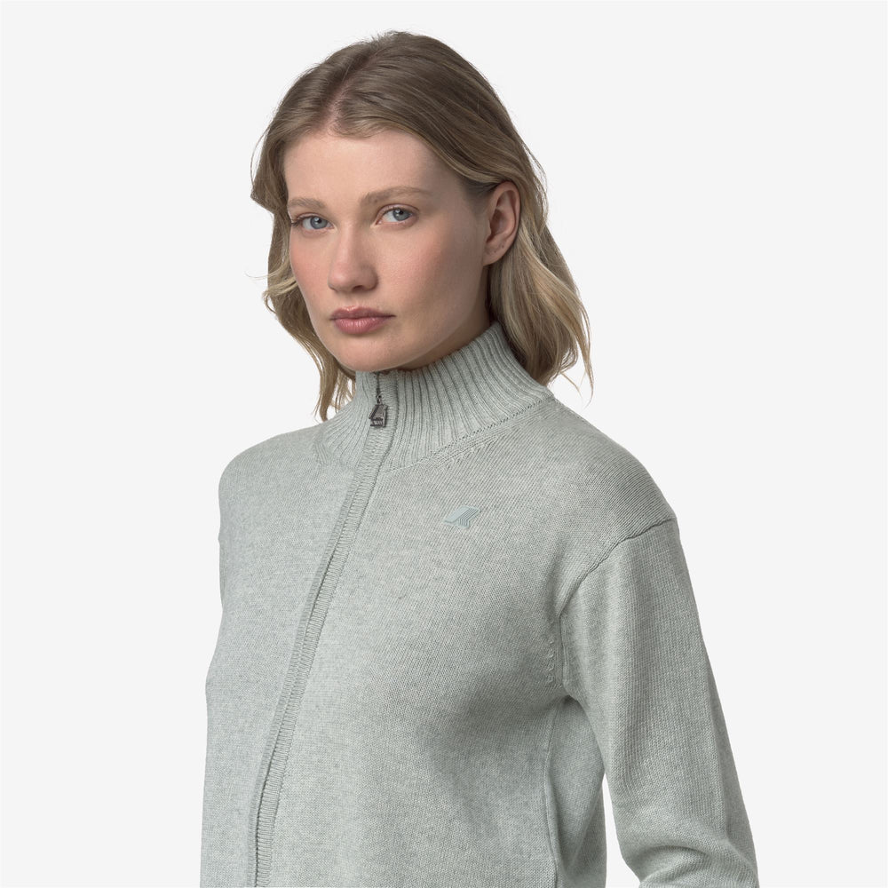 Grey Women's Cashmere Blend Knitwear Jacket 02