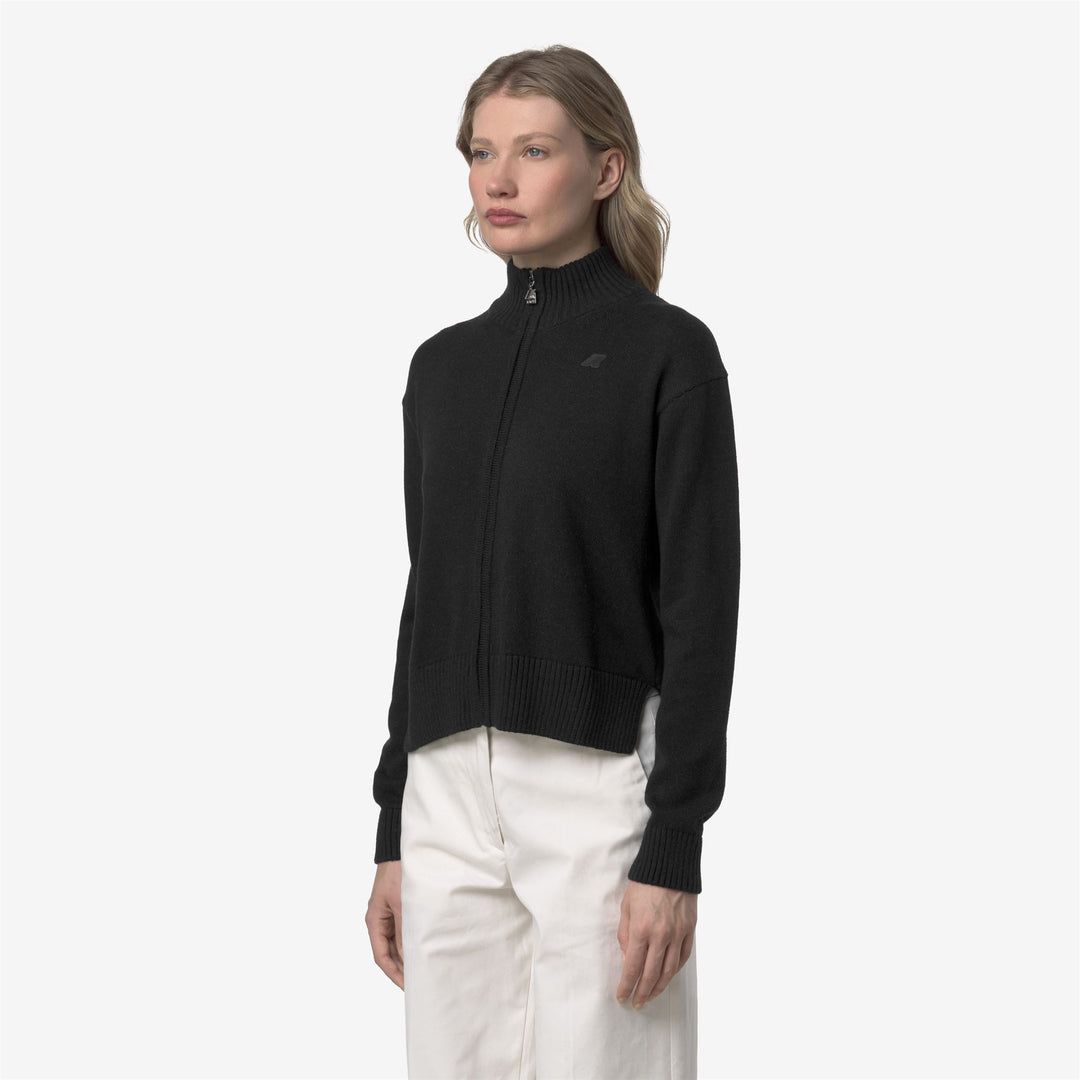 Black Women's Classic Cashmere Blend Knit Jacket main