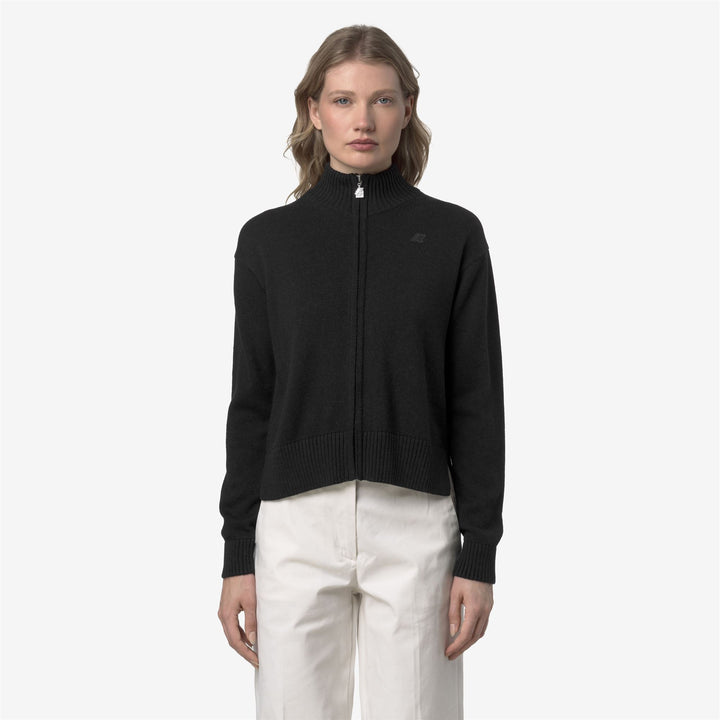 Black Women's Classic Cashmere Blend Knit Jacket 3