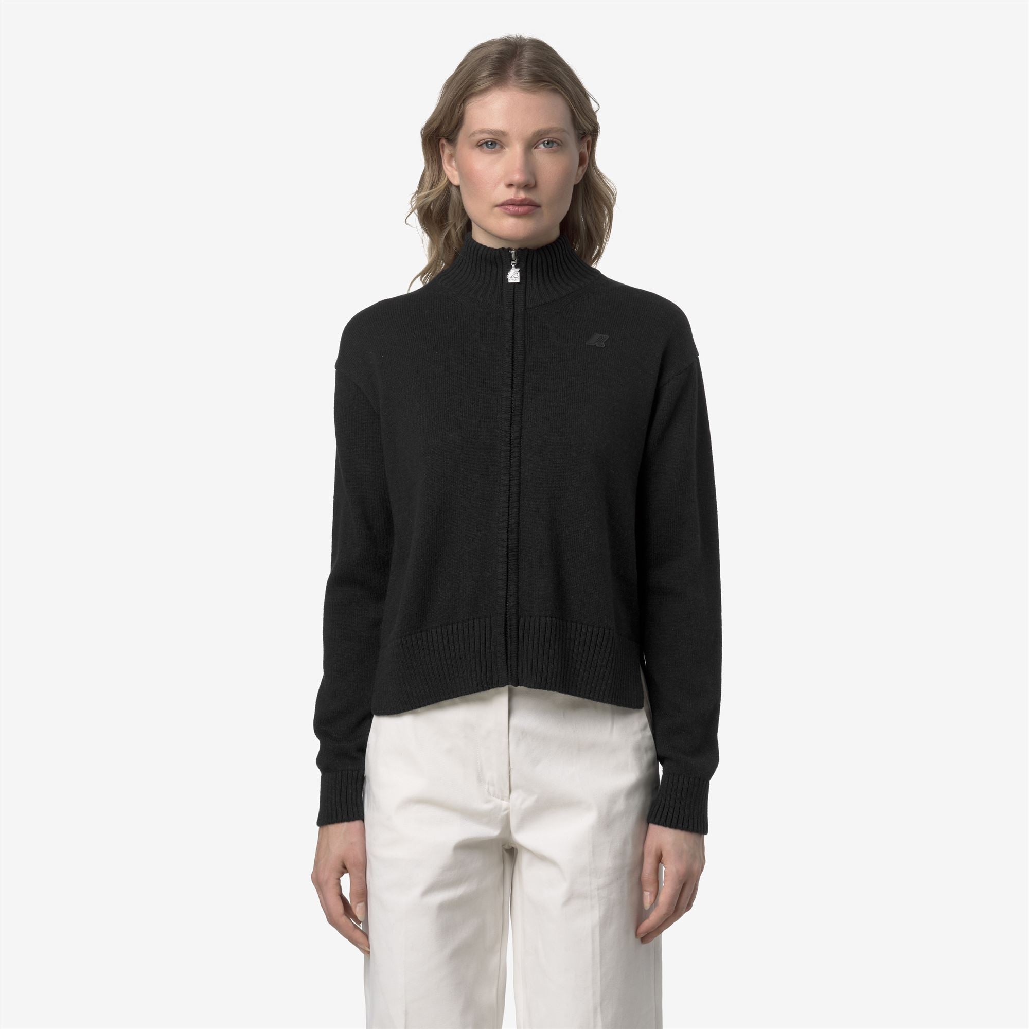 Knitwear_WOMAN_BETINNE COTTON CASHMERE_Jacket_Black Mel - Commercial 4