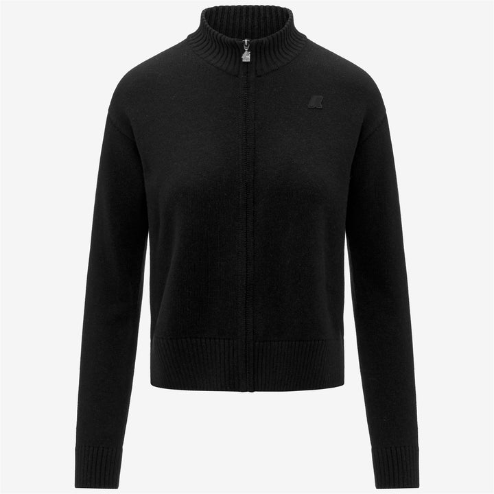 Black Women's Classic Cashmere Blend Knit Jacket 1