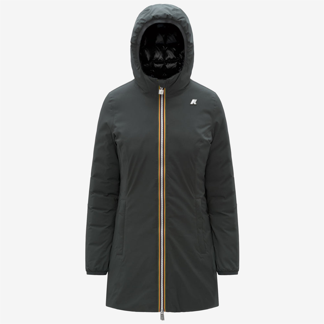 Dark green Women's Reversible 3/4 Length Insulated Jacket 01