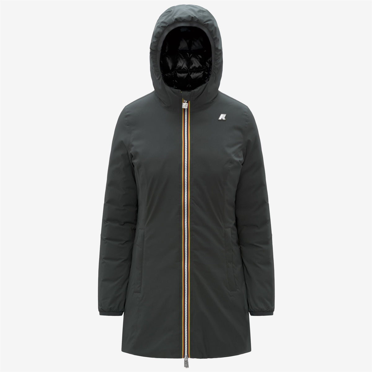 Jackets_WOMAN_DENISE ST THERMO DOUBLE_3/4 Length_GREEN BLACKISH  - Black Pure - Commercial 1