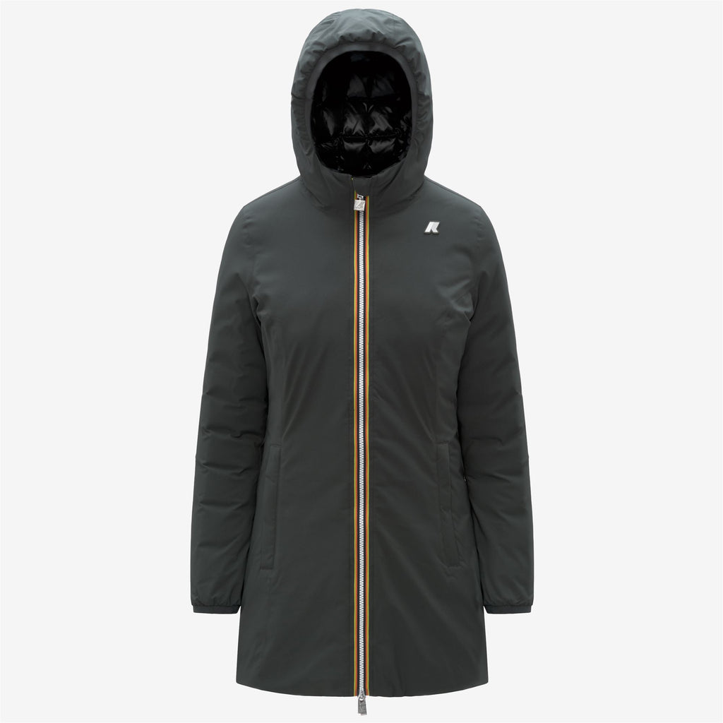 Jackets_WOMAN_DENISE ST THERMO DOUBLE_3/4 Length_GREEN BLACKISH  - Black Pure - Commercial 1
