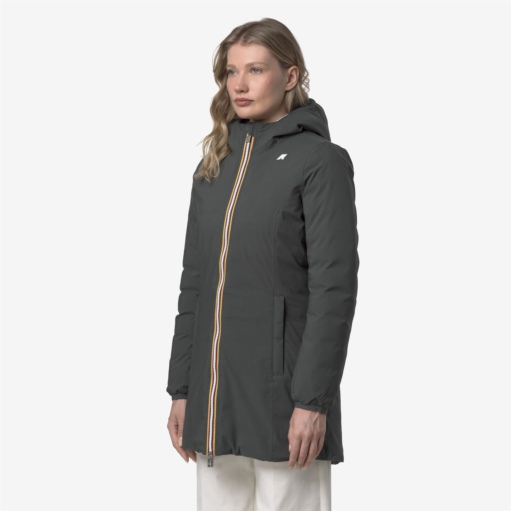 Jackets_WOMAN_DENISE ST THERMO DOUBLE_3/4 Length_GREEN BLACKISH  - Black Pure - Commercial 5