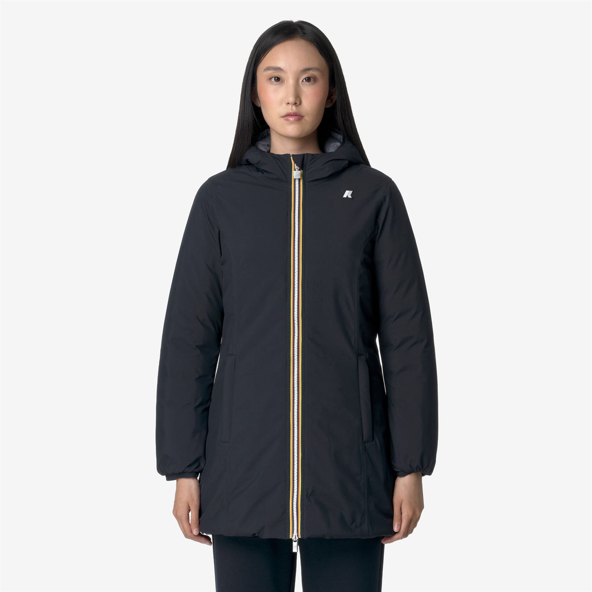 Jackets_WOMAN_DENISE ST THERMO DOUBLE_3/4 Length_Blue D-Grey Blue A - Commercial 4