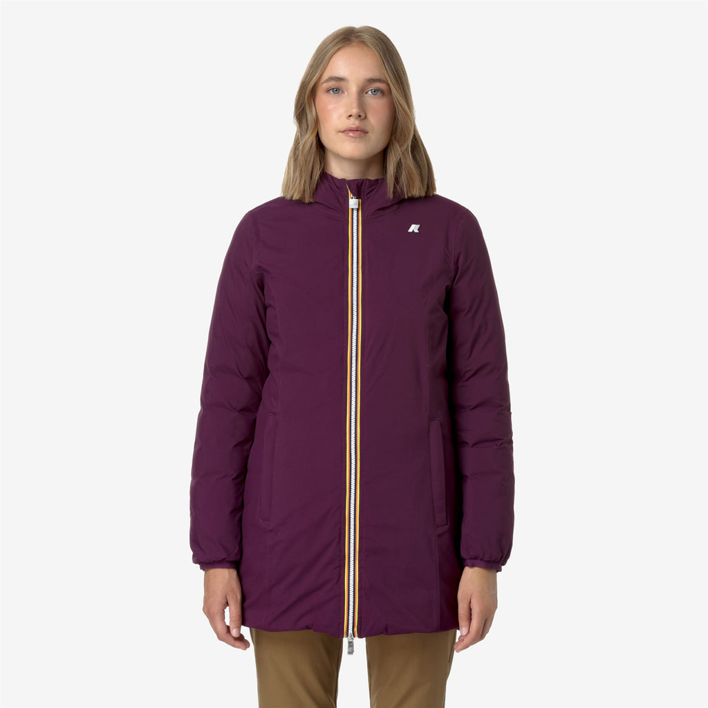Jackets_WOMAN_DENISE ST THERMO DOUBLE_3/4 Length_Violet Dk P-Brown G - Commercial 4