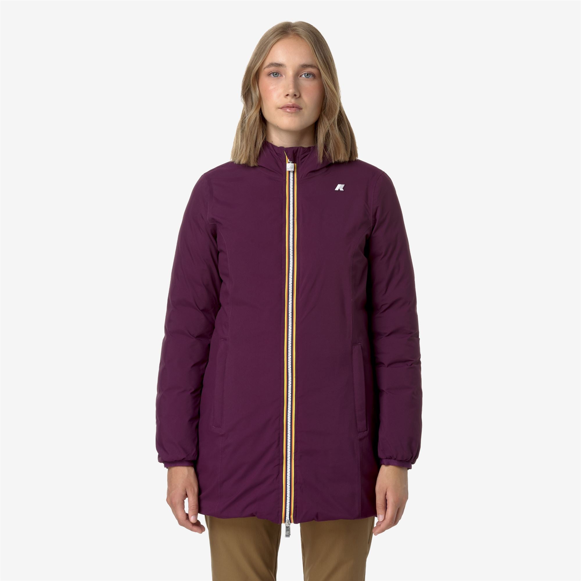 Jackets_WOMAN_DENISE ST THERMO DOUBLE_3/4 Length_Violet Dk P-Brown G - Commercial 4