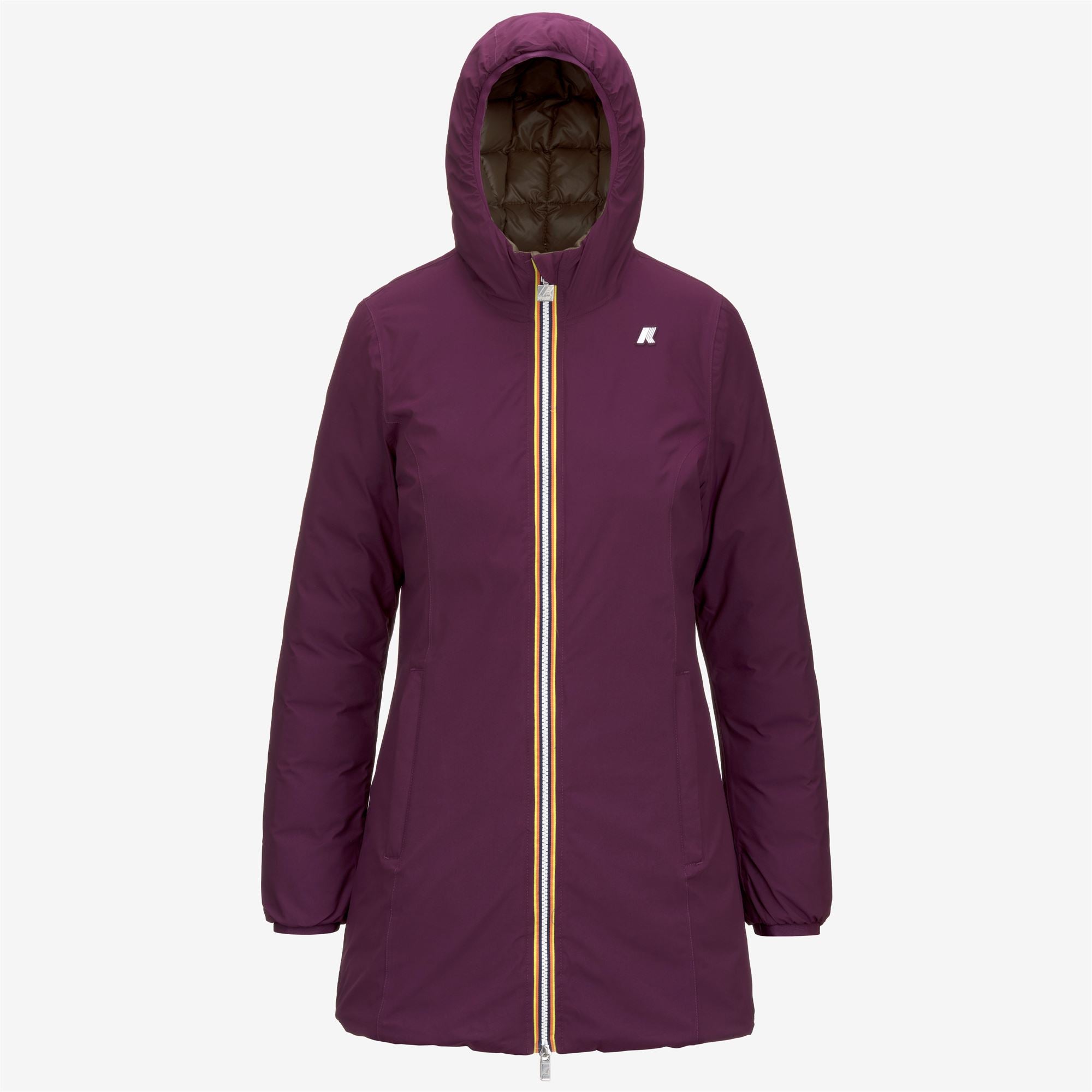 Jackets_WOMAN_DENISE ST THERMO DOUBLE_3/4 Length_Violet Dk P-Brown G - Commercial 1