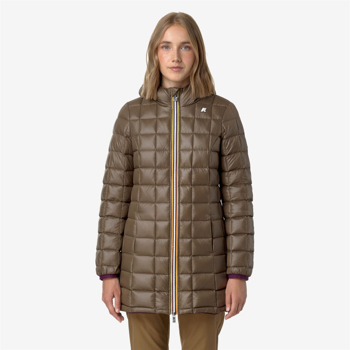 Chaqueta de mujer reversible violeta de 3/4 para clima frío 4