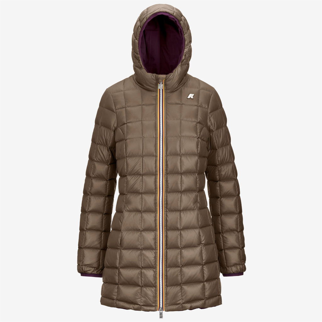 Jackets_WOMAN_DENISE ST THERMO DOUBLE_3/4 Length_Violet Dk P-Brown G - Commercial 2