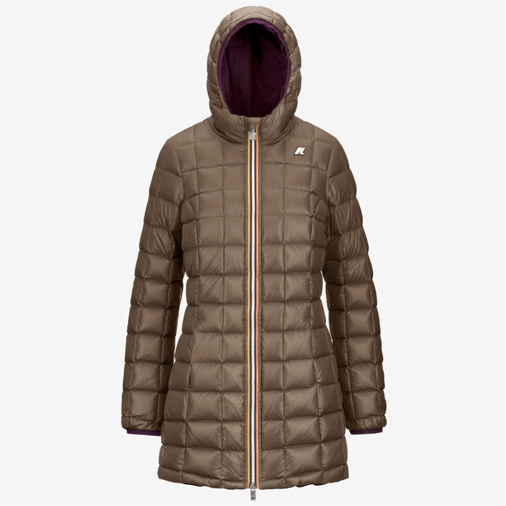 Chaqueta de mujer reversible violeta de 3/4 para clima frío 6