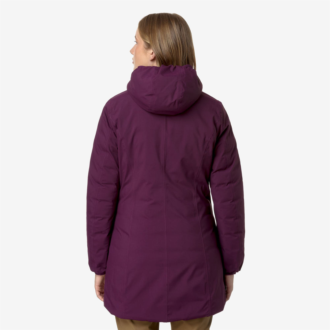 Chaqueta de mujer reversible violeta de 3/4 para clima frío main