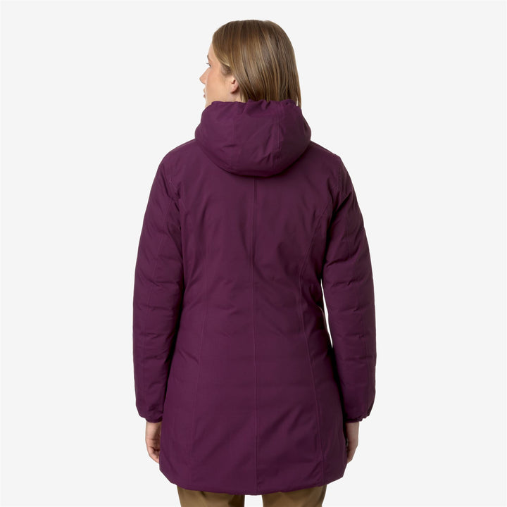 Chaqueta de mujer reversible violeta de 3/4 para clima frío 3