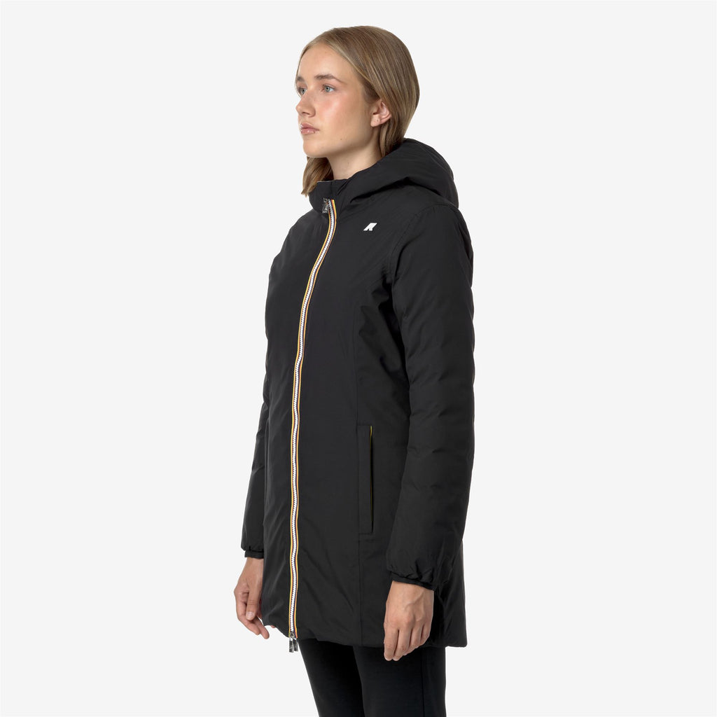 Jackets_WOMAN_DENISE ST THERMO DOUBLE_3/4 Length_Black P-Beige G - Commercial 5