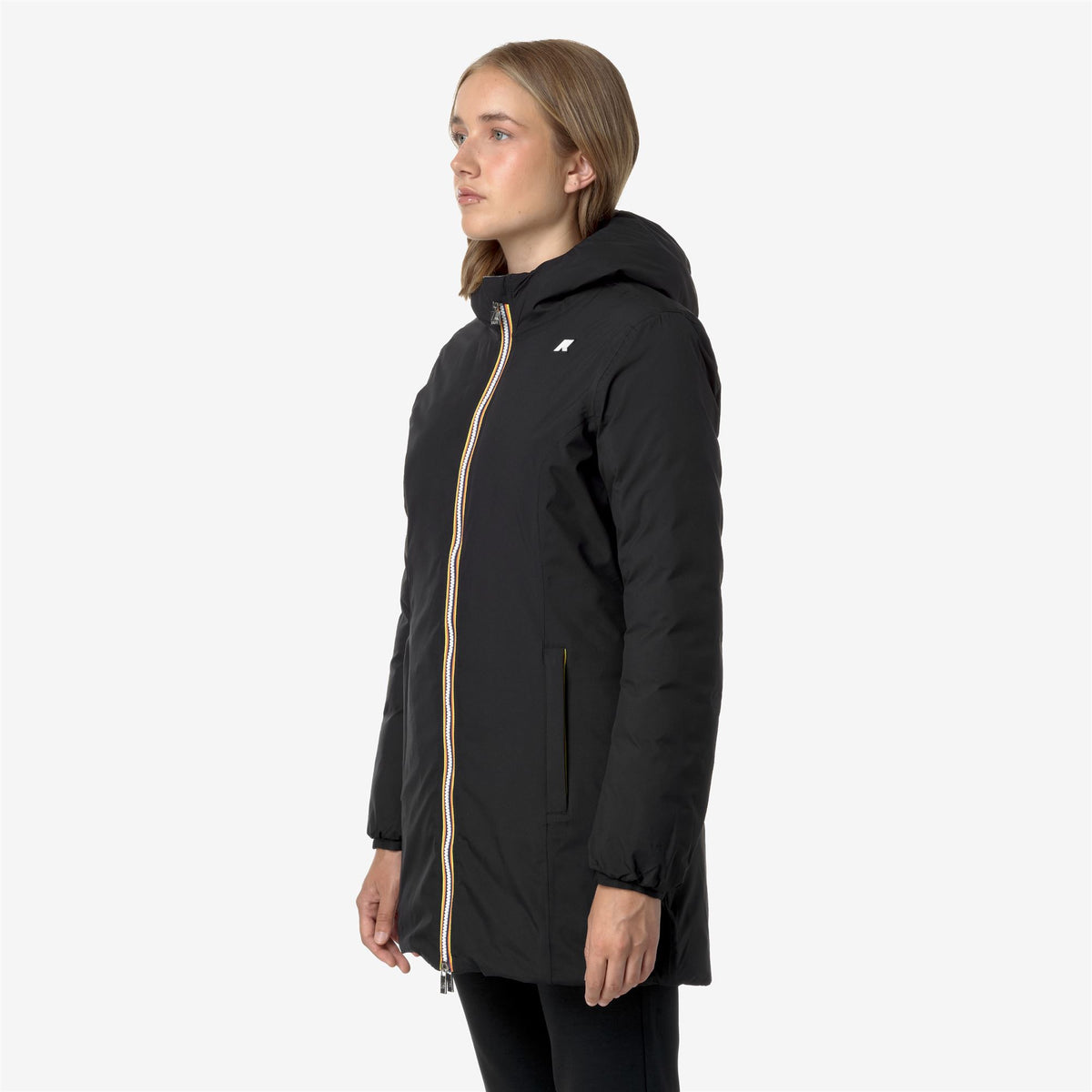 Jackets_WOMAN_DENISE ST THERMO DOUBLE_3/4 Length_Black P-Beige G - Commercial 5