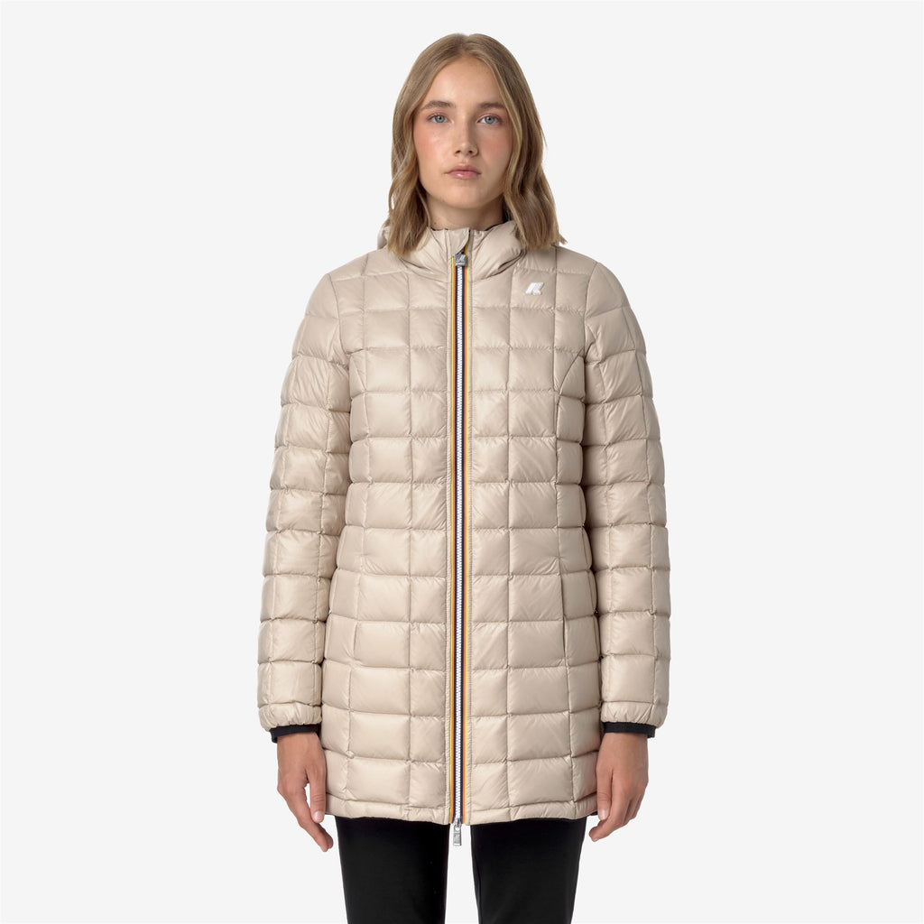Jackets_WOMAN_DENISE ST THERMO DOUBLE_3/4 Length_Black P-Beige G - Commercial 7