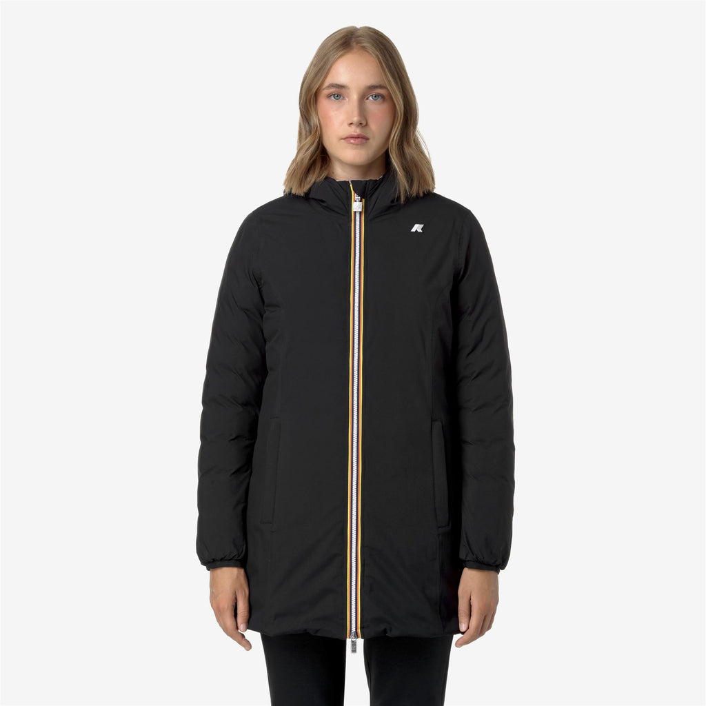Jackets_WOMAN_DENISE ST THERMO DOUBLE_3/4 Length_Black P-Beige G - Commercial 4