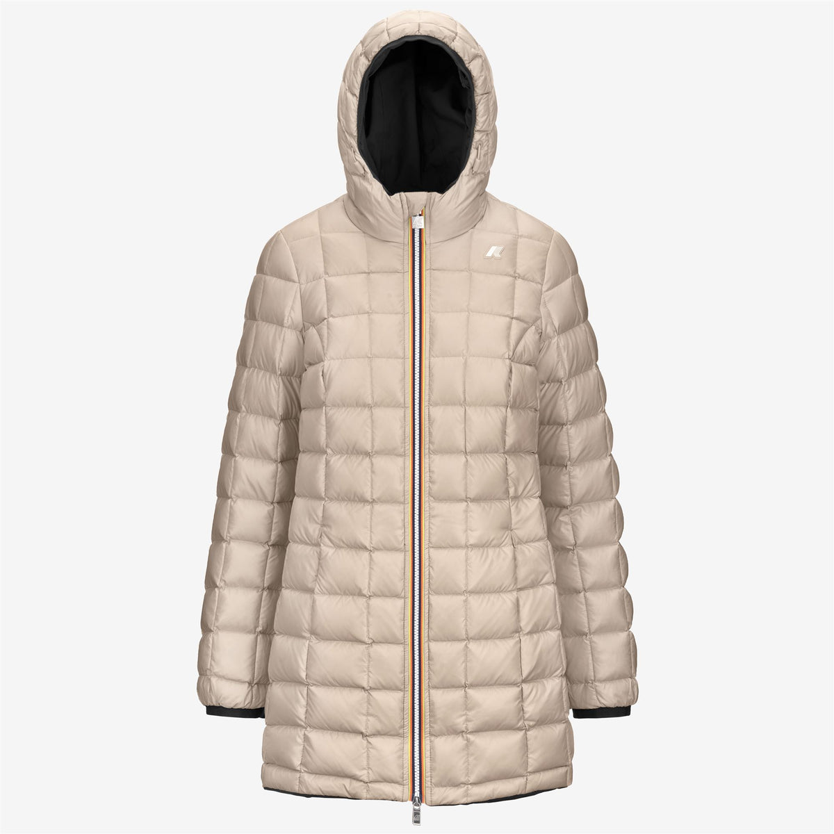 Jackets_WOMAN_DENISE ST THERMO DOUBLE_3/4 Length_Black P-Beige G - Commercial 2