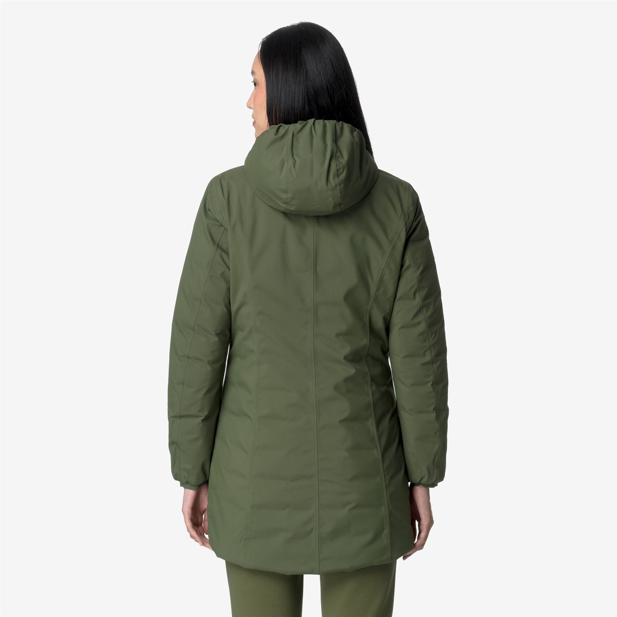 Jackets_WOMAN_DENISE ST THERMO DOUBLE_3/4 Length_Green C-Black P - Commercial 6