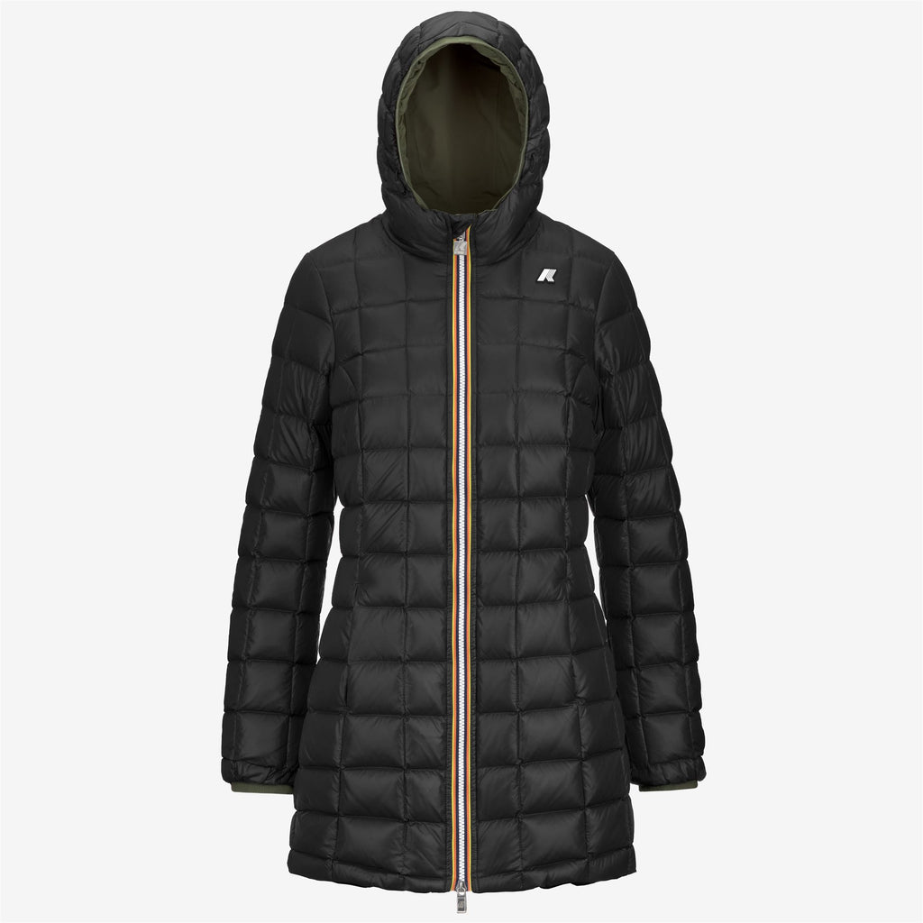 Jackets_WOMAN_DENISE ST THERMO DOUBLE_3/4 Length_Green C-Black P - Commercial 2