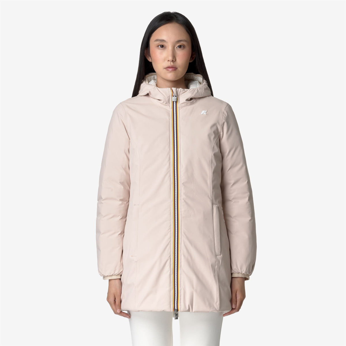 Jackets_WOMAN_DENISE ST THERMO DOUBLE_3/4 Length_Pink T-White G - Commercial 4