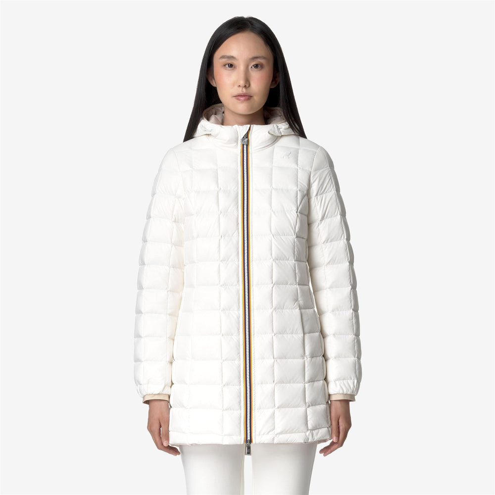 Pink Orange Women's Reversible Cold Weather Jacket with Down Padding 02