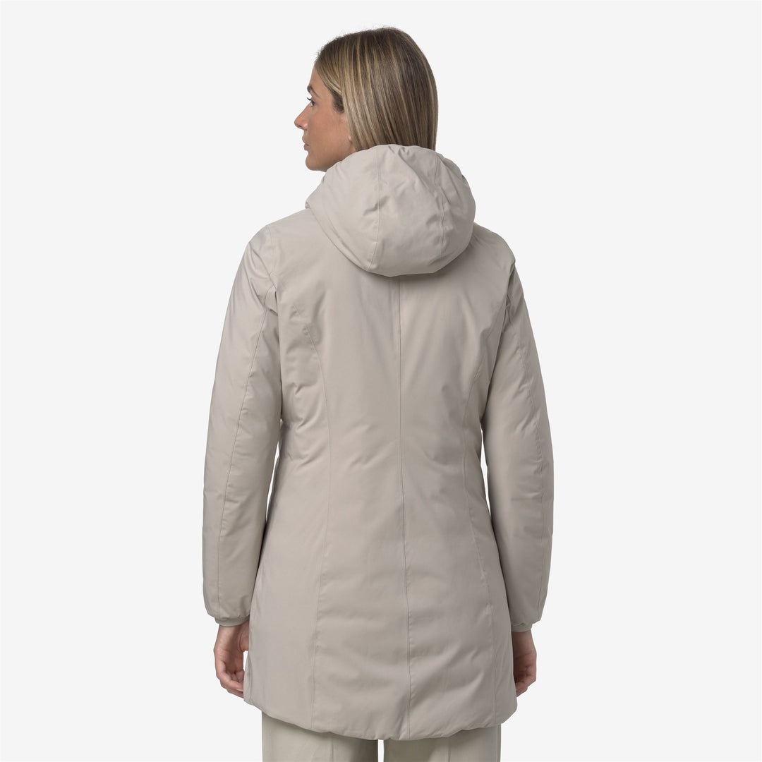 Chaqueta reversible aislante beige de 3/4 de largo para mujer main