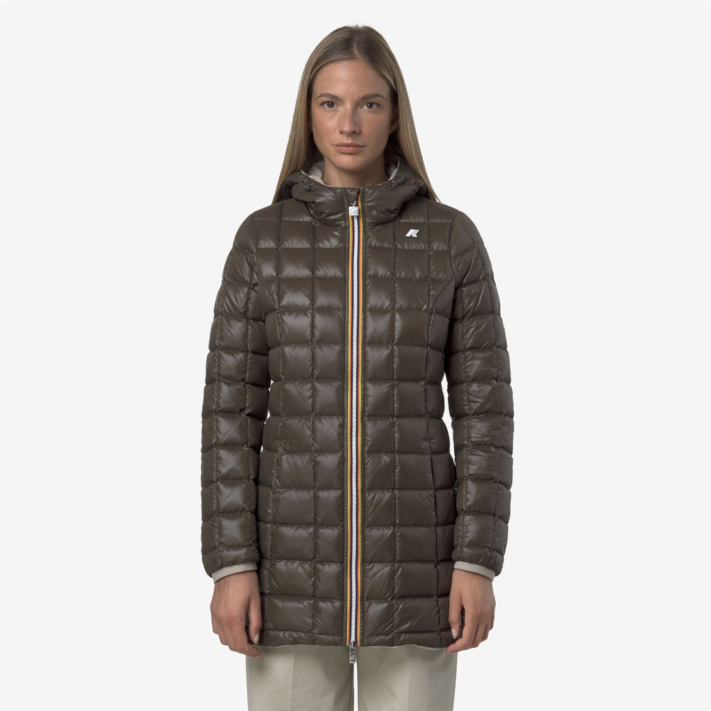 Jackets_WOMAN_DENISE ST THERMO DOUBLE_3/4 Length_Beige Cashmere - Black Olive - Commercial 7