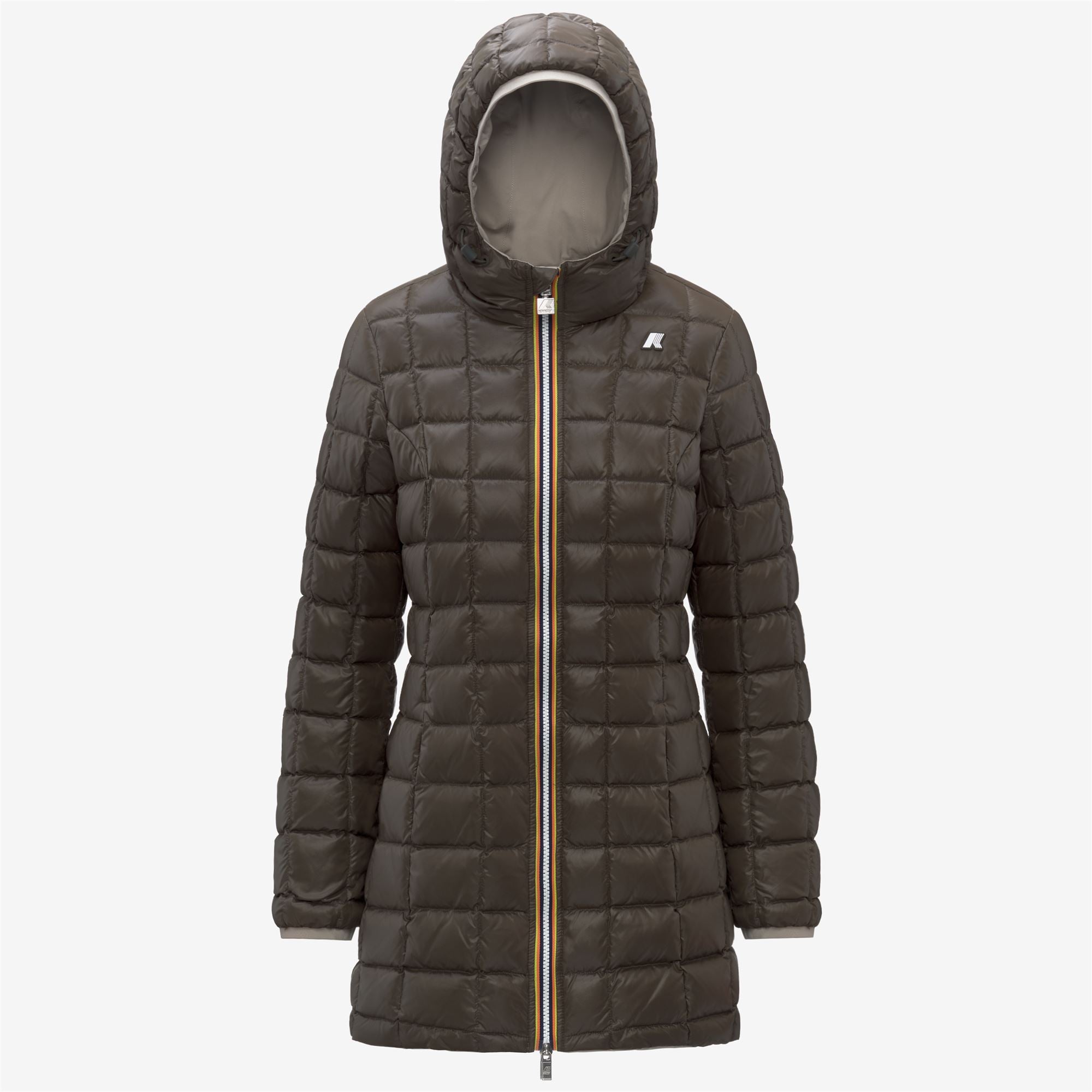Jackets_WOMAN_DENISE ST THERMO DOUBLE_3/4 Length_Beige Cashmere - Black Olive - Commercial 2
