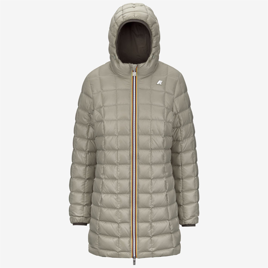 Chaqueta de plumón reversible para mujer color oliva negro para clima frío main