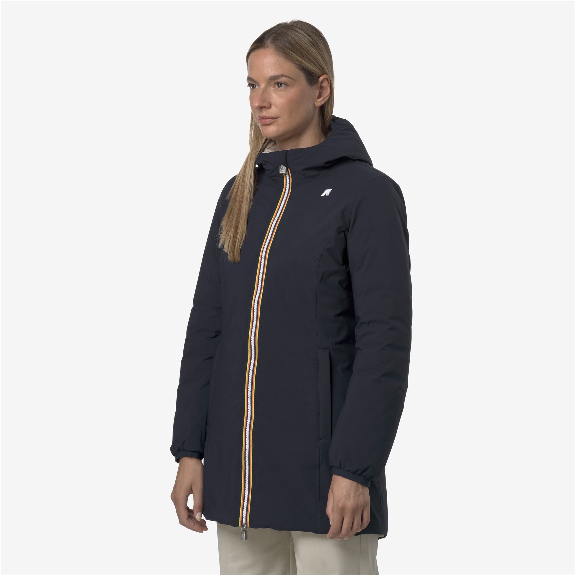 Jackets_WOMAN_DENISE ST THERMO DOUBLE_3/4 Length_Blue Depth - Beige Cashmere - Commercial 5