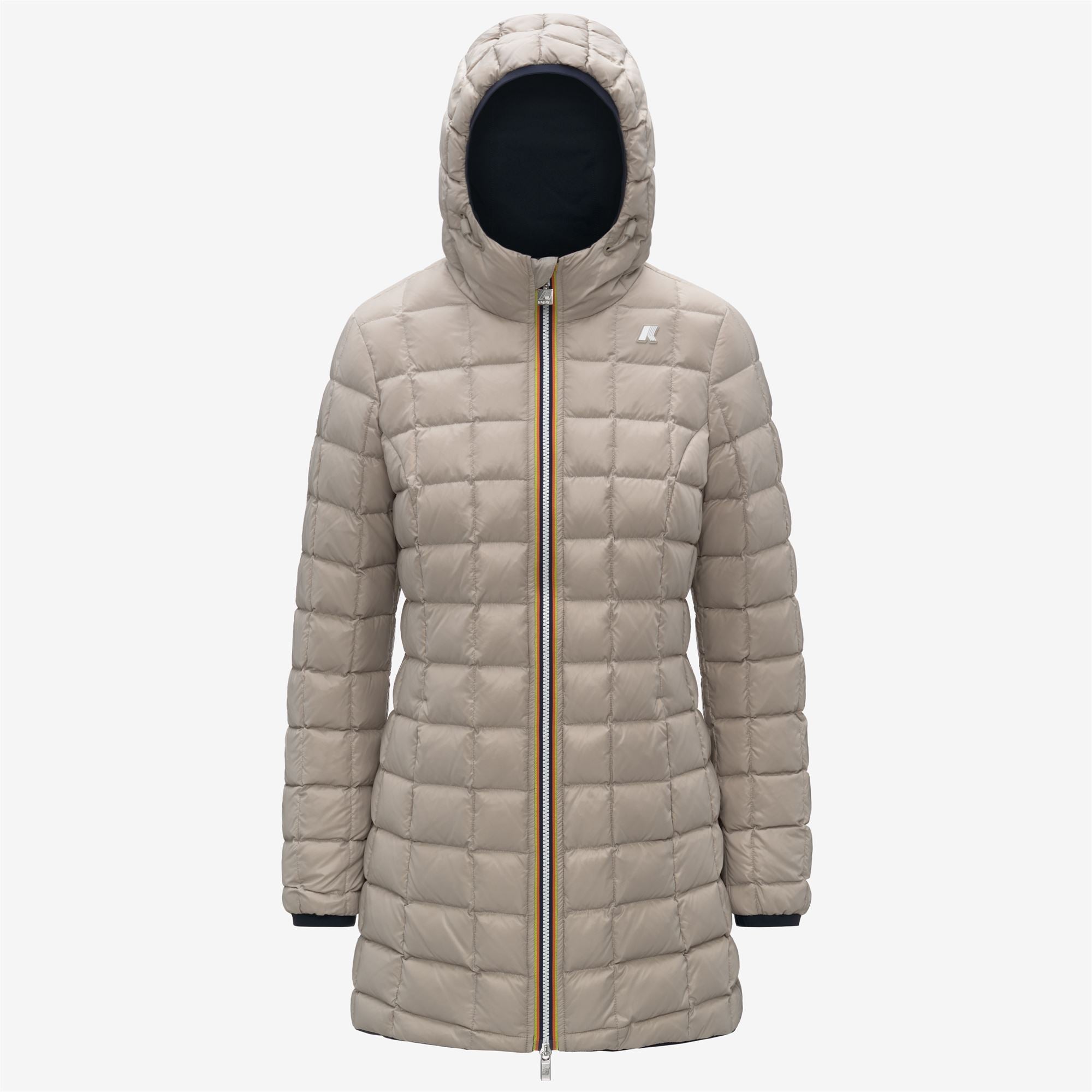 Jackets_WOMAN_DENISE ST THERMO DOUBLE_3/4 Length_Blue Depth - Beige Cashmere - Commercial 2