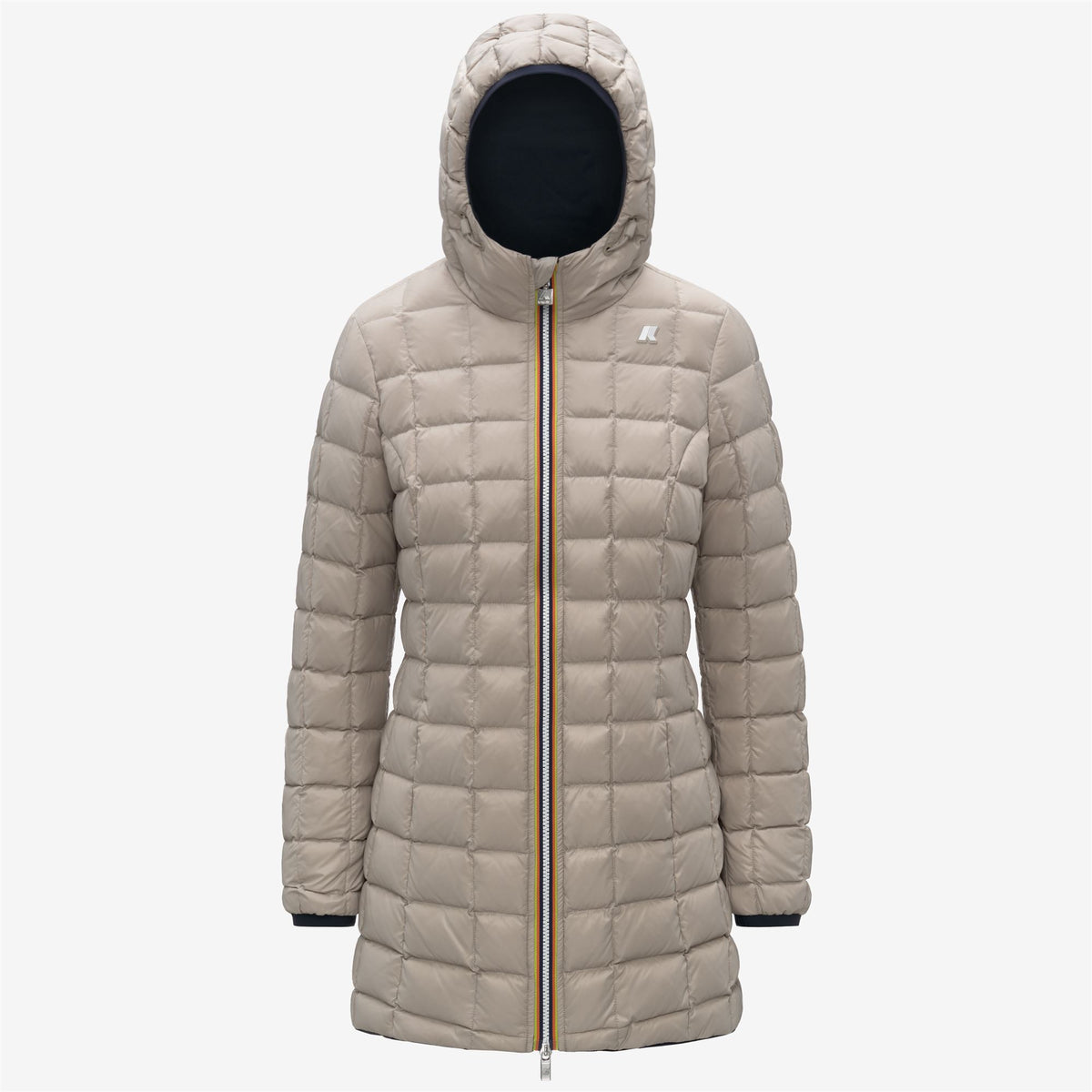 Jackets_WOMAN_DENISE ST THERMO DOUBLE_3/4 Length_Blue Depth - Beige Cashmere - Commercial 2