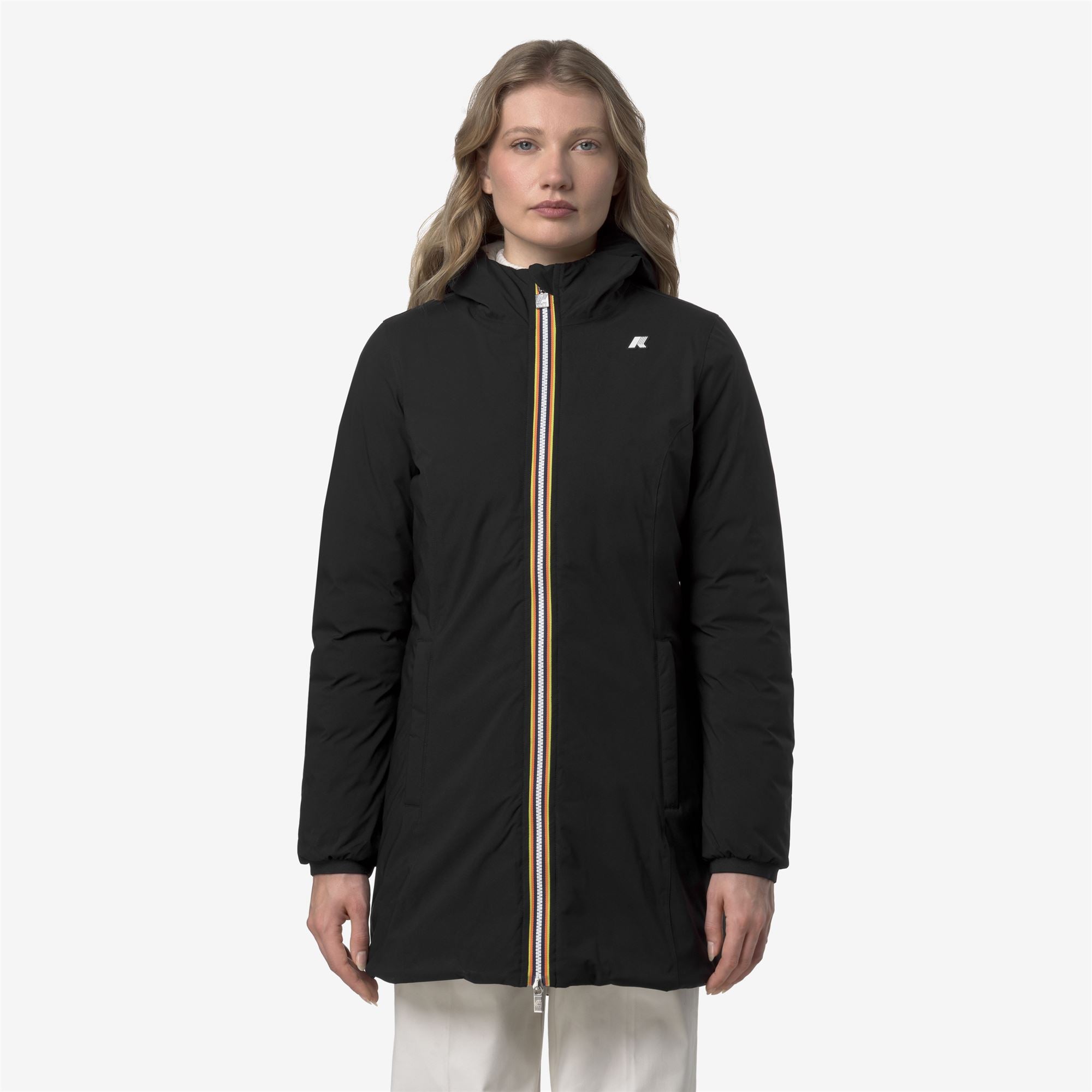 Jackets_WOMAN_DENISE ST THERMO DOUBLE_3/4 Length_Black Pure - Beige Cashmere - Commercial 3