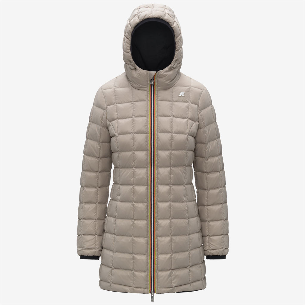 Jackets_WOMAN_DENISE ST THERMO DOUBLE_3/4 Length_Black Pure - Beige Cashmere - Commercial 2