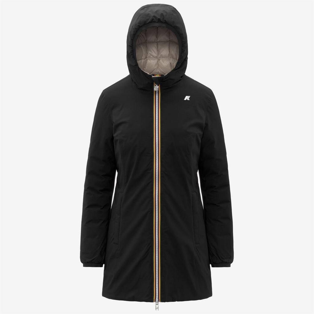 Jackets_WOMAN_DENISE ST THERMO DOUBLE_3/4 Length_Black Pure - Beige Cashmere - Commercial 1