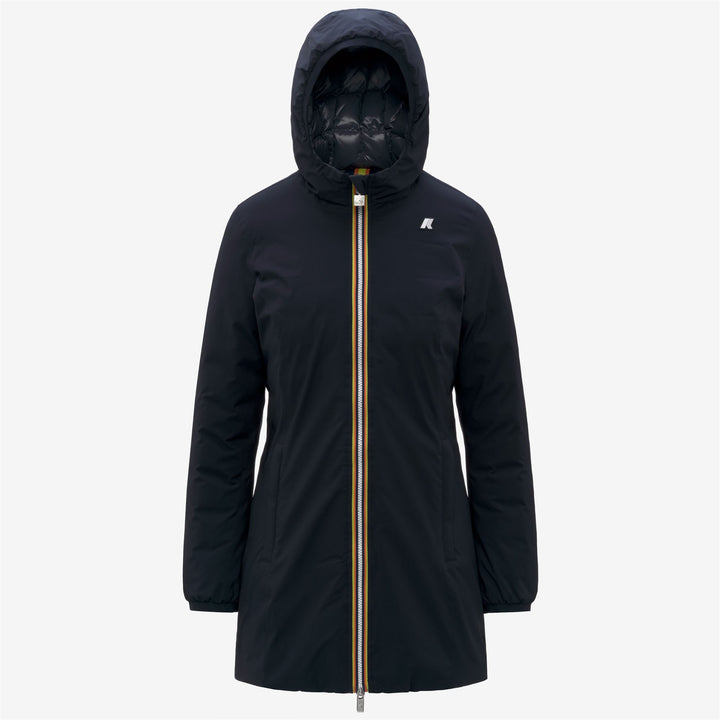 Chaqueta reversible azul de 3/4 para mujer con aislamiento PrimaLoft 1