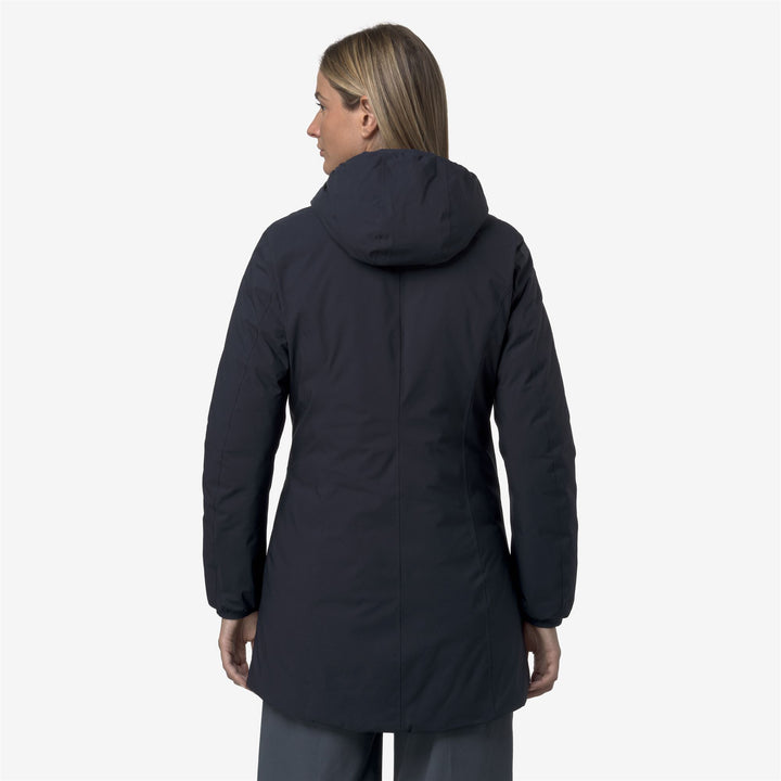 Chaqueta reversible azul de 3/4 para mujer con aislamiento PrimaLoft 6