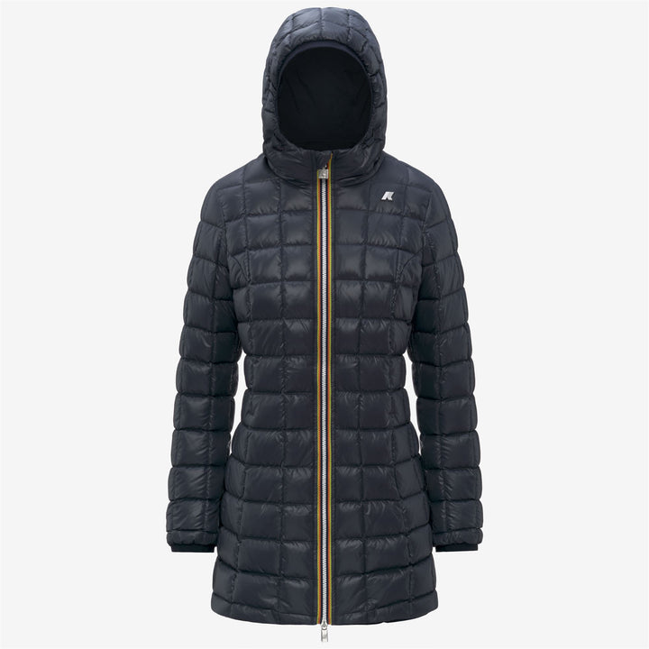 Chaqueta reversible azul de 3/4 para mujer con aislamiento PrimaLoft 2