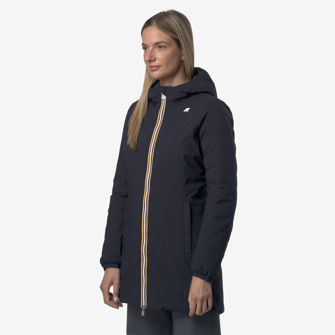 Chaqueta reversible azul de 3/4 para mujer con aislamiento PrimaLoft main