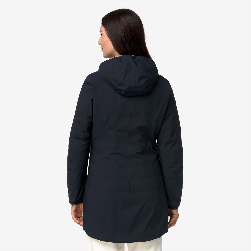 Jackets_Woman_DENISE ST THERMO DOUBLE_3/4 Length_Blue Depth - Beige Khaki - Commercial 6