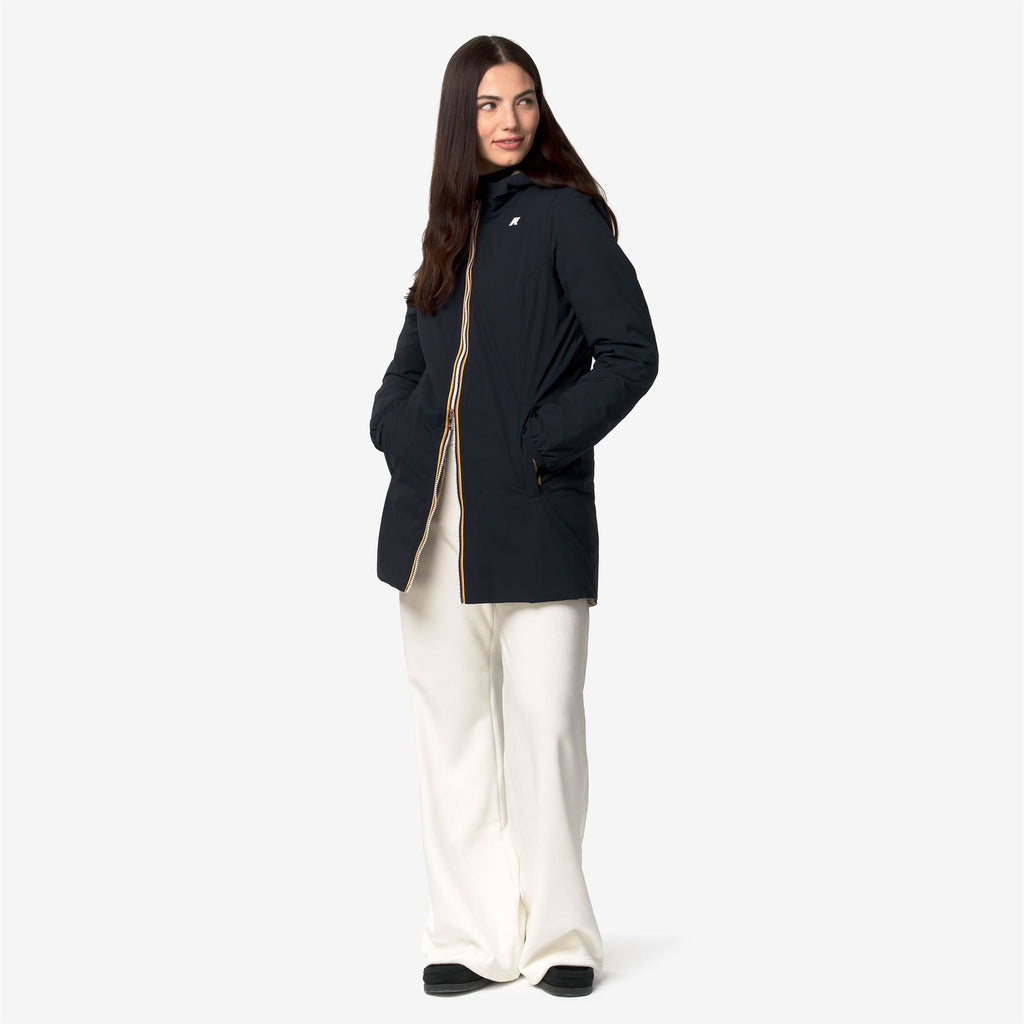 Jackets_Woman_DENISE ST THERMO DOUBLE_3/4 Length_Blue Depth - Beige Khaki - Commercial 7