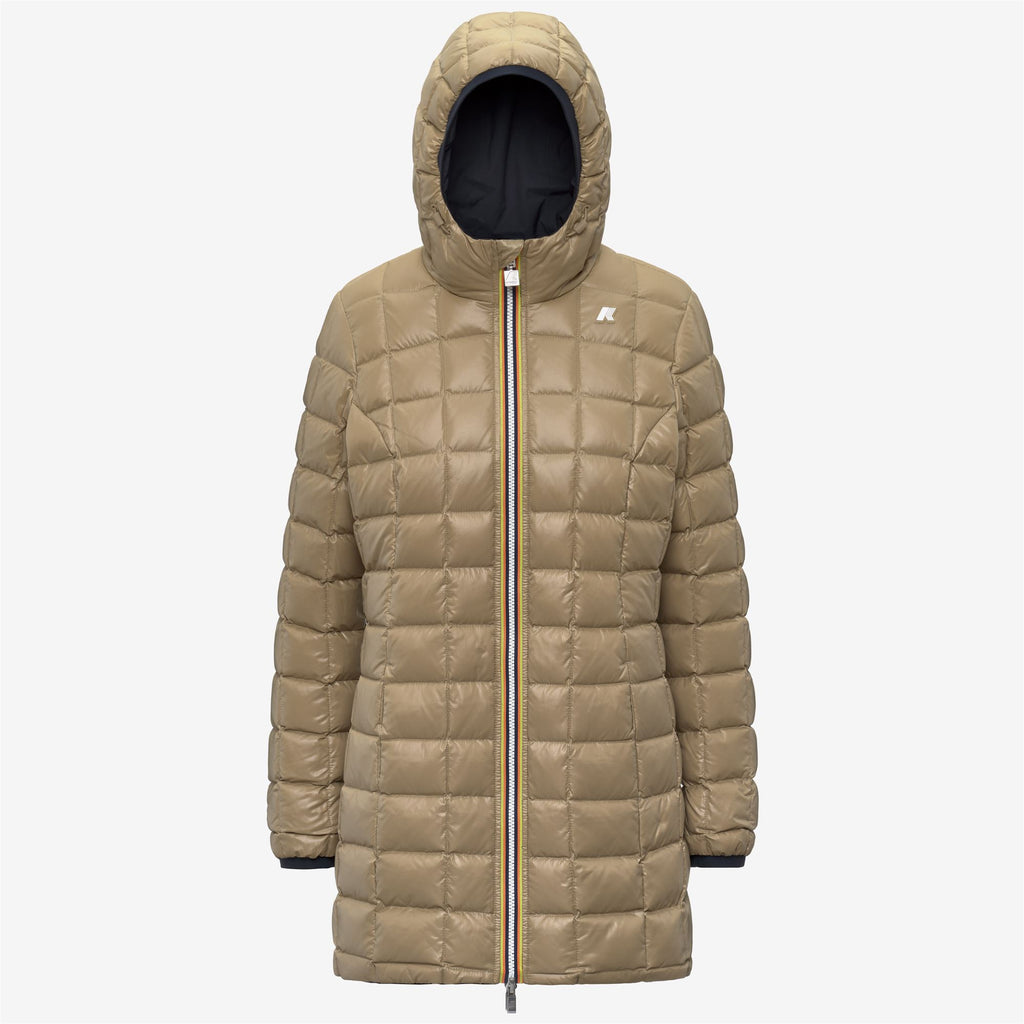 Jackets_Woman_DENISE ST THERMO DOUBLE_3/4 Length_Blue Depth - Beige Khaki - Commercial 2