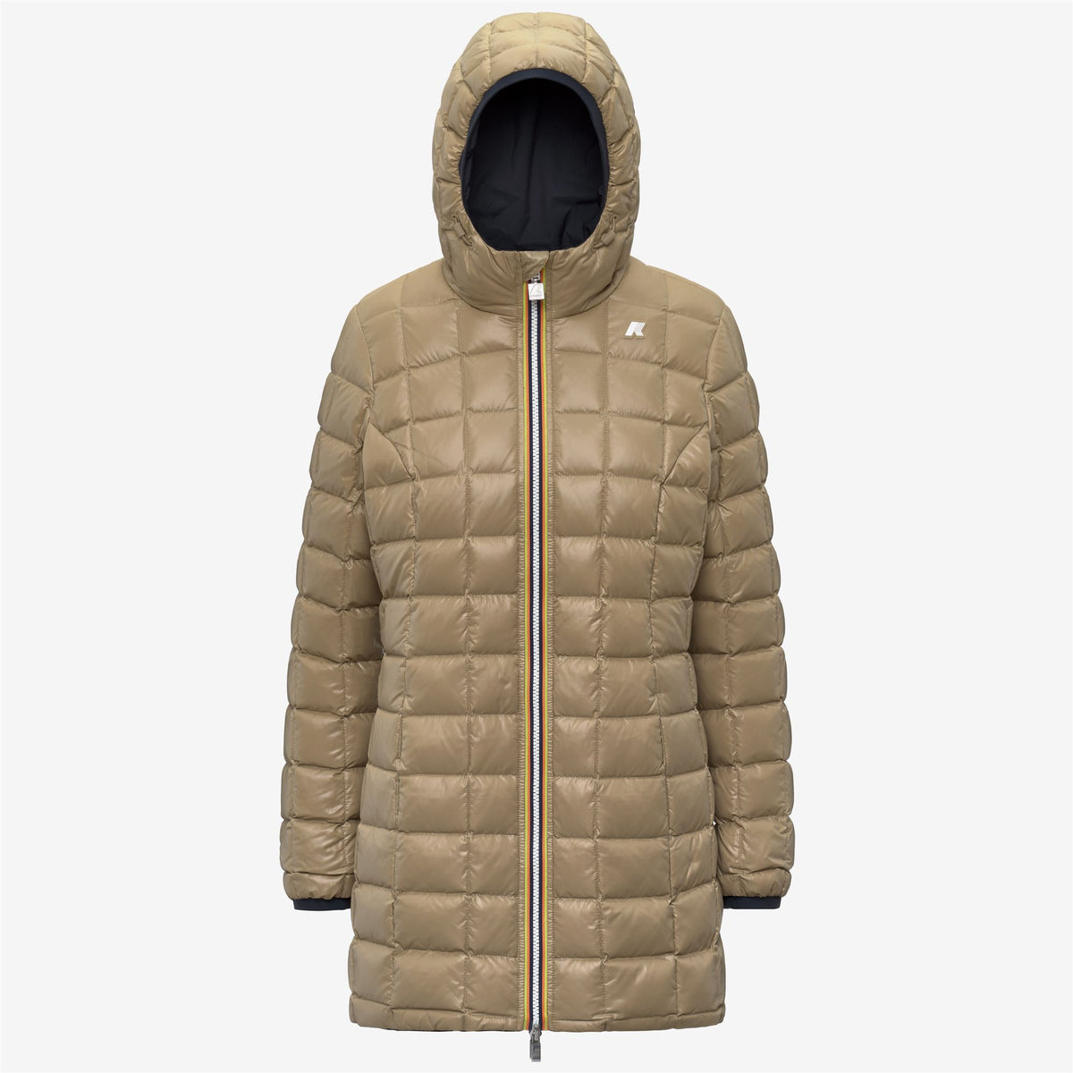 Jackets_Woman_DENISE ST THERMO DOUBLE_3/4 Length_Blue Depth - Beige Khaki - Commercial 2