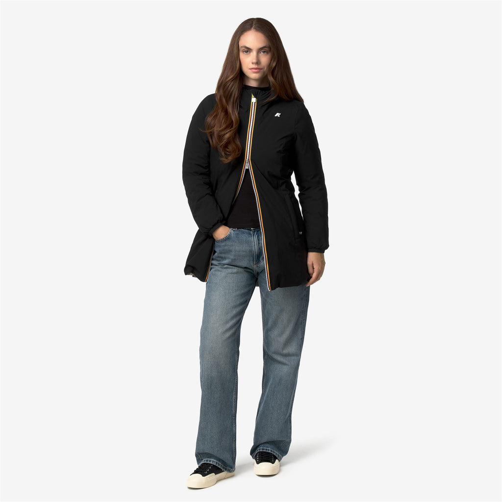 Jackets_Woman_DENISE ST THERMO DOUBLE_3/4 Length_Black Pure - Green Army - Commercial 7